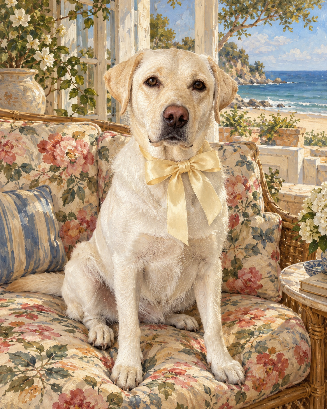 ChatGPT: A very good dog. A proper portrait.