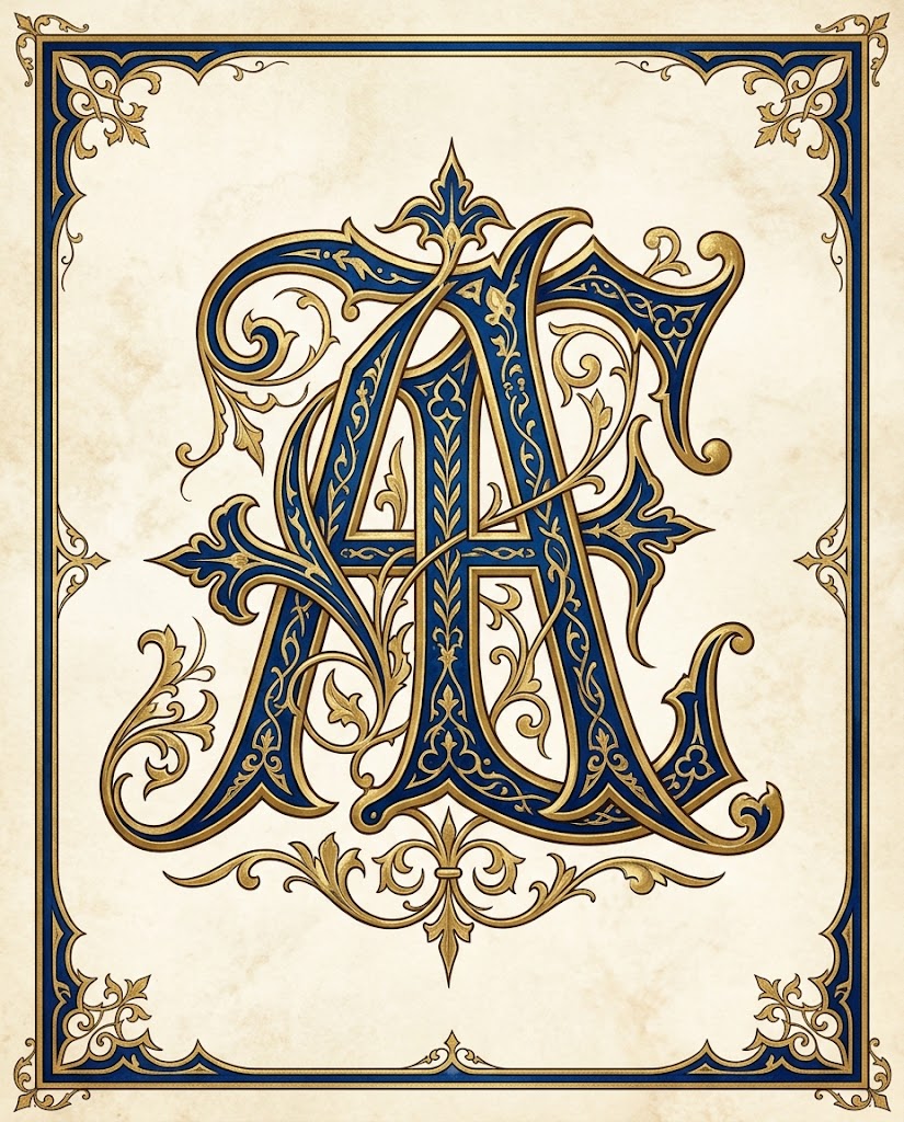Gemini: Two letters. A Gothic signature.