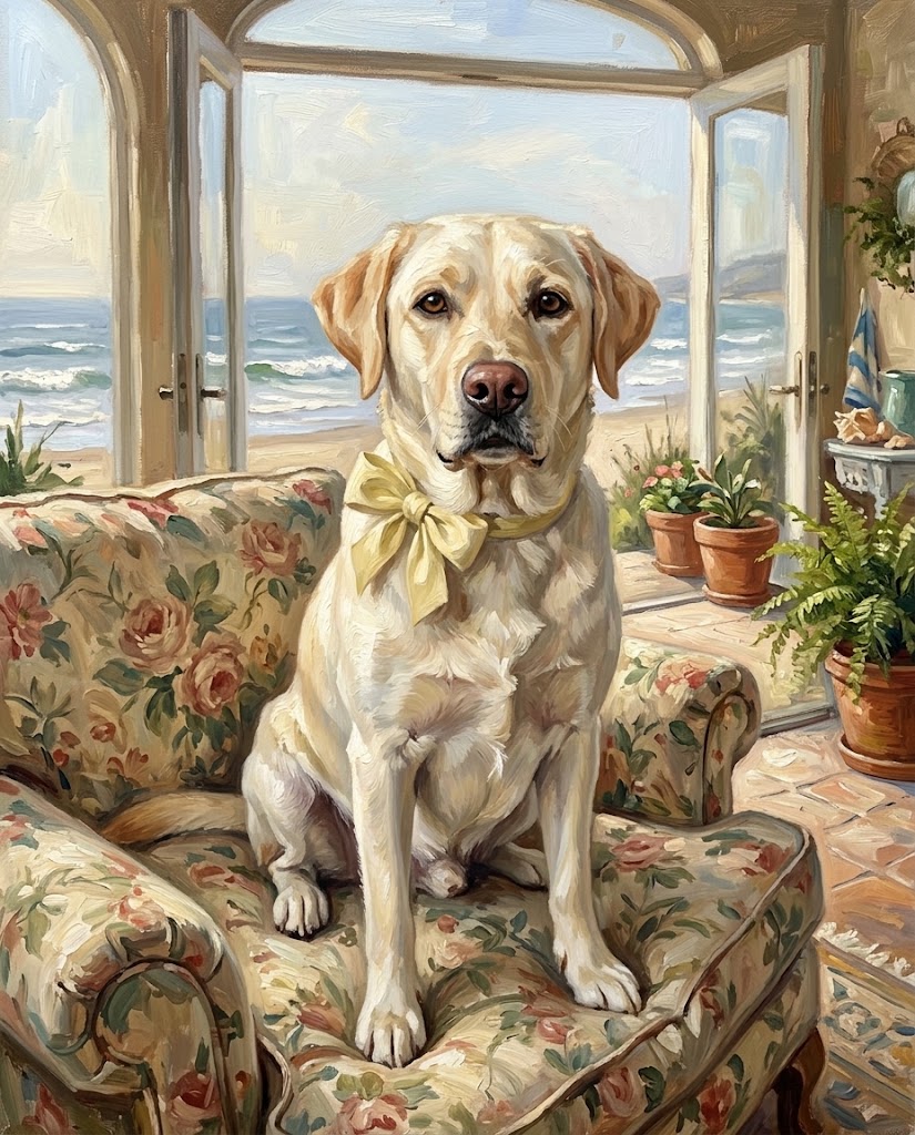 Gemini: A very good dog. A proper portrait.