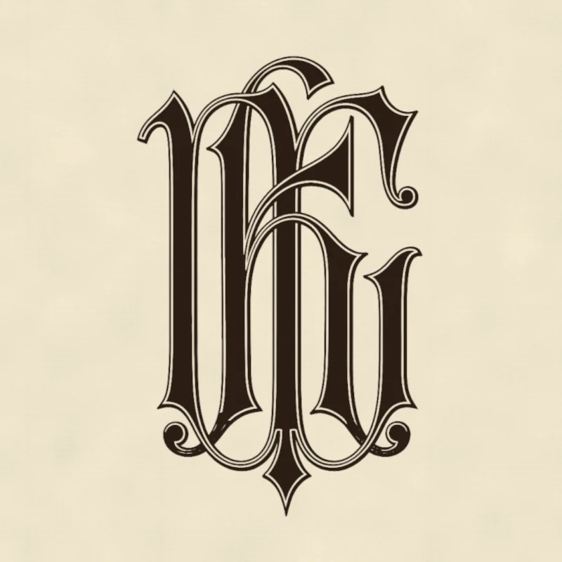 Tall, pointed Gothic letterforms with outlined strokes; Fable presentation of O’Kane plate 105.